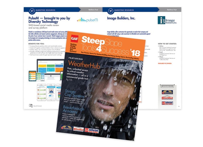 Tools for Success Catalog — Brochures & Collateral design — by GAF Creative Services — 2018 GDUSA award winner