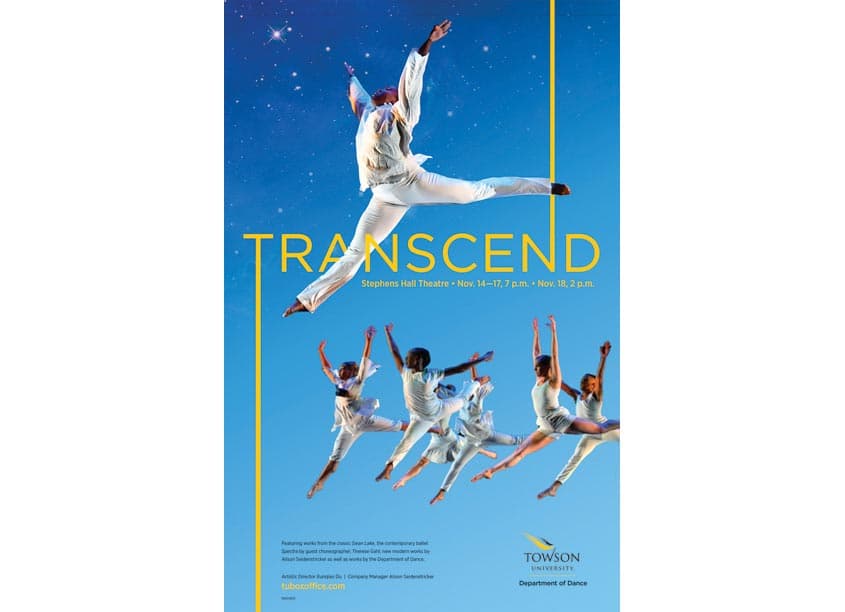 Transcend Poster — Posters design — by Towson University Creative Services — 2018 GDUSA award winner