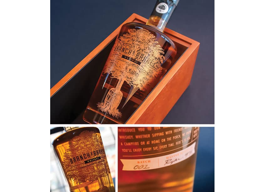 Branch & Barrel Whiskey Packaging — Package Design — by Ellen Bruss Design — 2018 GDUSA award winner