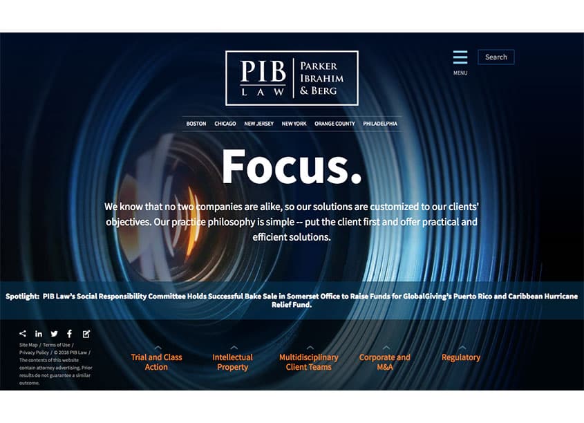 Parker Ibrahim & Berg Website