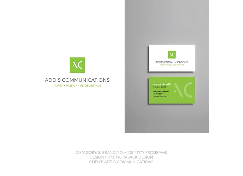 Addis Communications Branding — Branding + Identity Programs design — by Addis Communications — 2018 GDUSA award winner