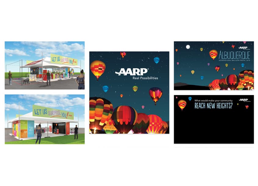 AARP Albuquerque Block Party Event — P-O-P, Exhibits & Displays design — by AARP Brand Creative Services — 2018 GDUSA award winner