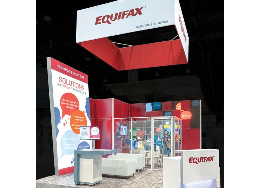 Workforce Solutions Trade Show Booth — P-O-P, Exhibits & Displays design — by Equifax — 2018 GDUSA award winner