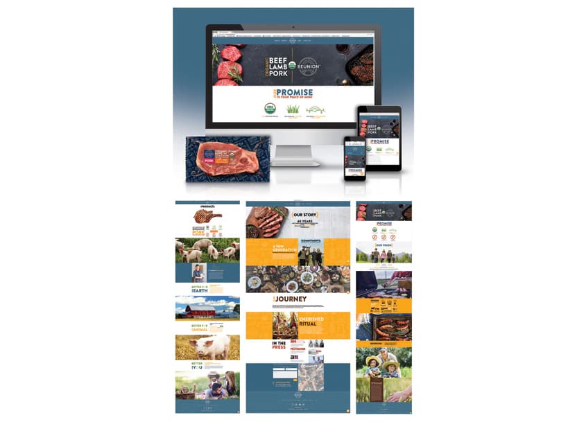 Reunion Foods Website Design — Website & UX/UI Design — by The Biondo Group — 2018 GDUSA award winner