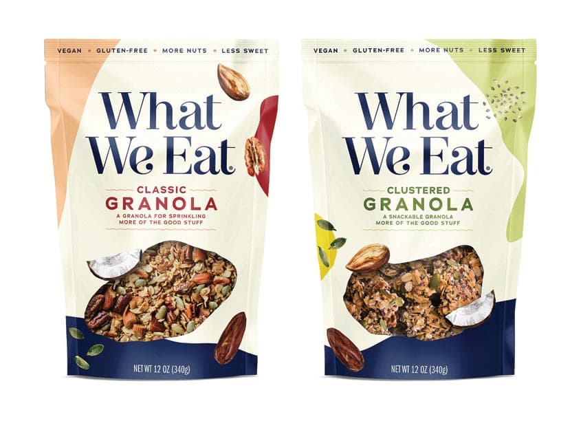 What We Eat Granola Packaging — Package Design — by GardenHaus — 2018 GDUSA award winner