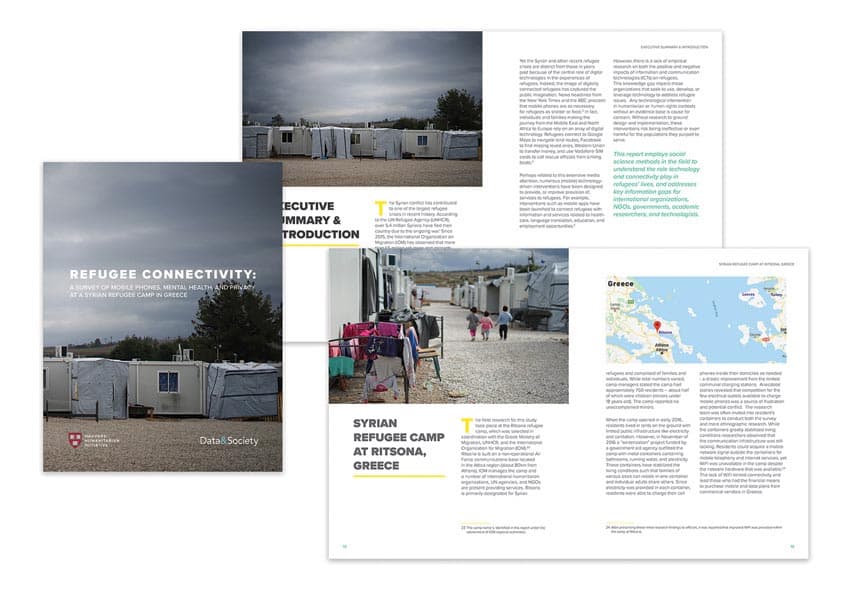 Refugee Connectivity — Publications & Newsletters design — by Objectively P.B.C. — 2018 GDUSA award winner