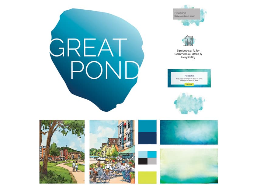 Great Pond Village Property Branding — Branding + Identity Programs design — by WORX Branding | Digital | Marketing — 2019 GDUSA award winner