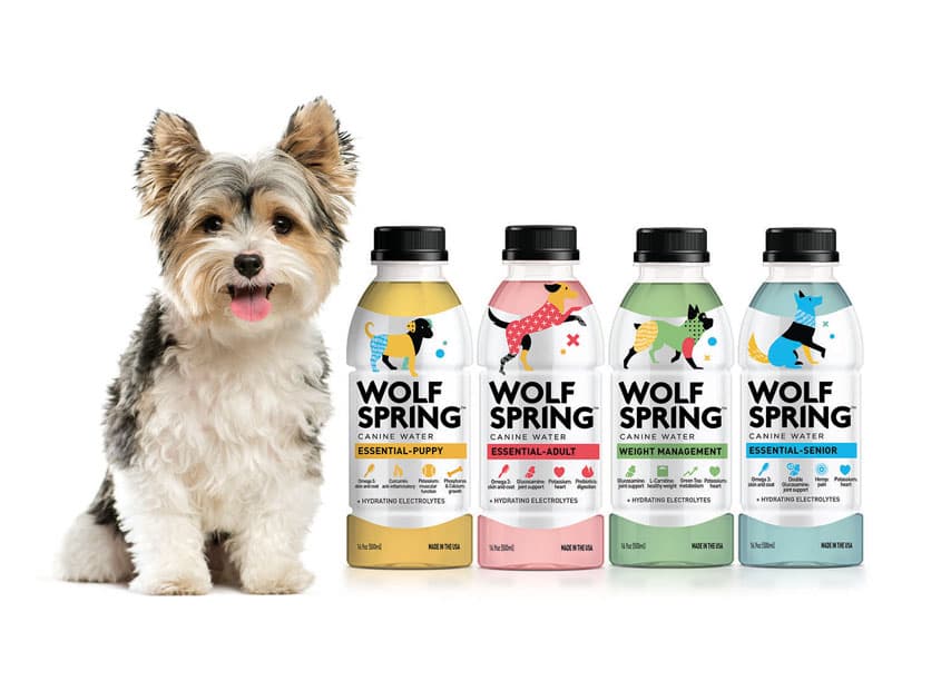 Wolf Spring Canine Water Packaging