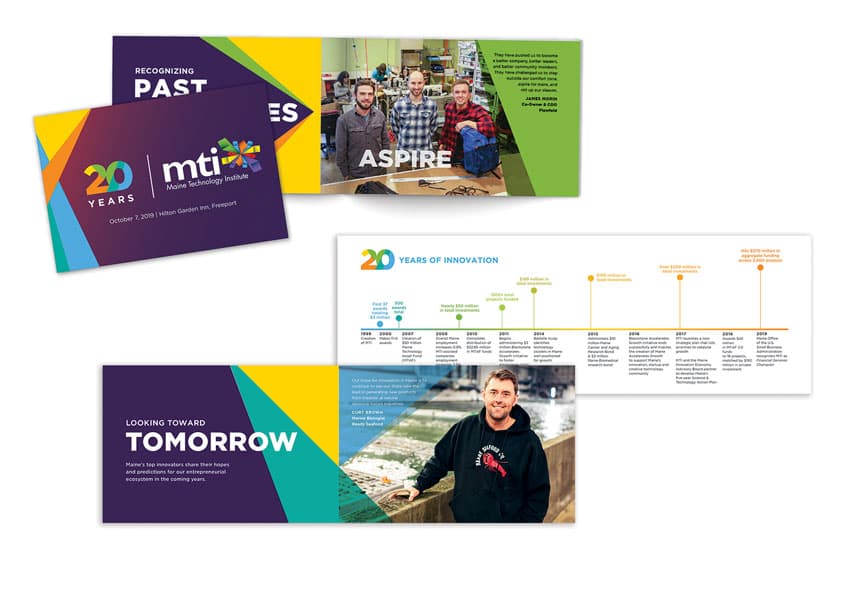 20th Anniversary Program — Annual & Corporate Reports design — by Visible Logic, Inc. — 2019 GDUSA award winner