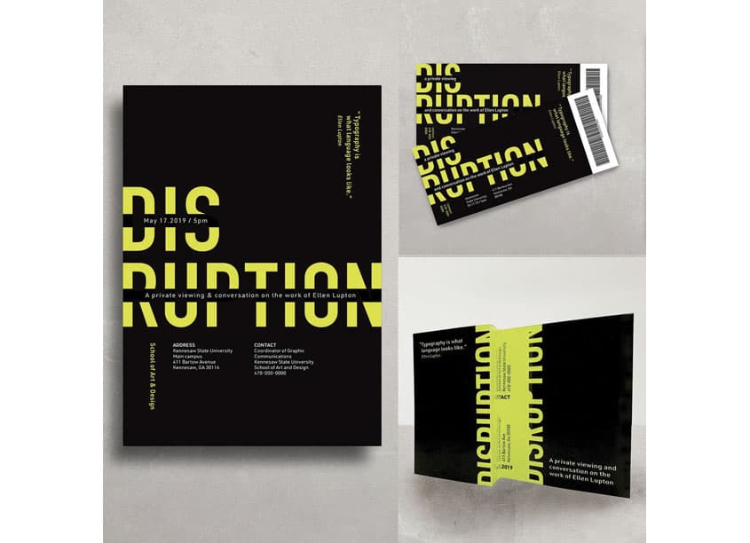 DISRUPTION Exhibit Poster/ Invite/Ticket
