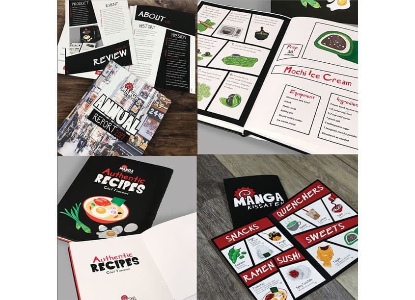 MANGA Restaurant Annual Report/Recipe Book/Menu