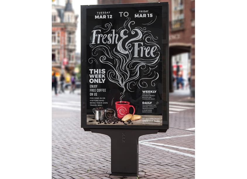 Fresh Free Coffee Poster