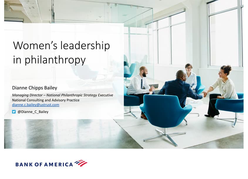 Women's Leadership In Philanthropy — Branding + Identity Programs design — by Bank of America, Enterprise Creative Solutions — 2019 GDUSA award winner