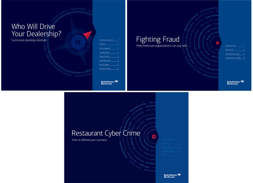 GCB Thought Leadership Series — Publications & Newsletters design — by Bank of America, Enterprise Creative Solutions — 2019 GDUSA award winner