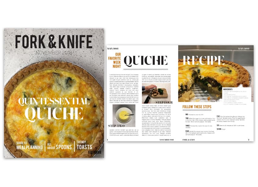 Fork & Knife Magazine Design