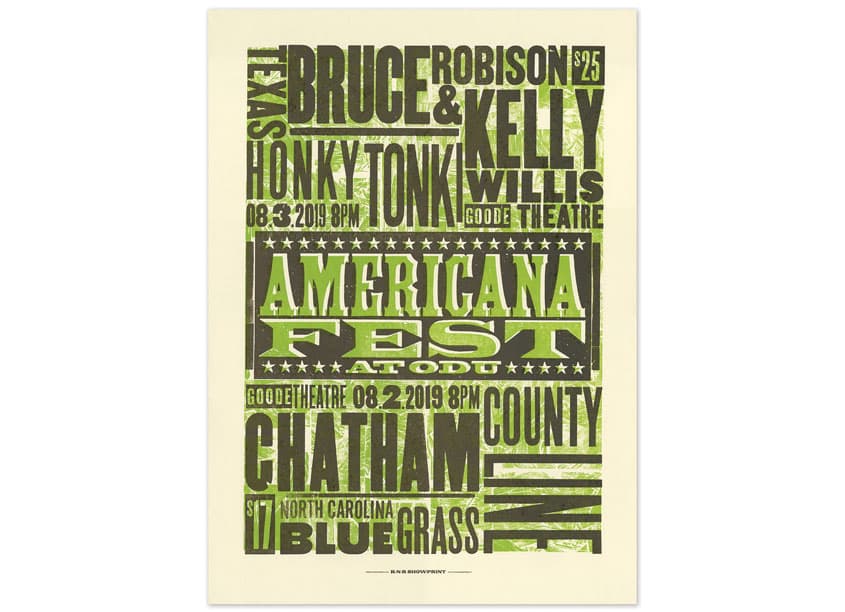 Americana Fest Letterpress Poster