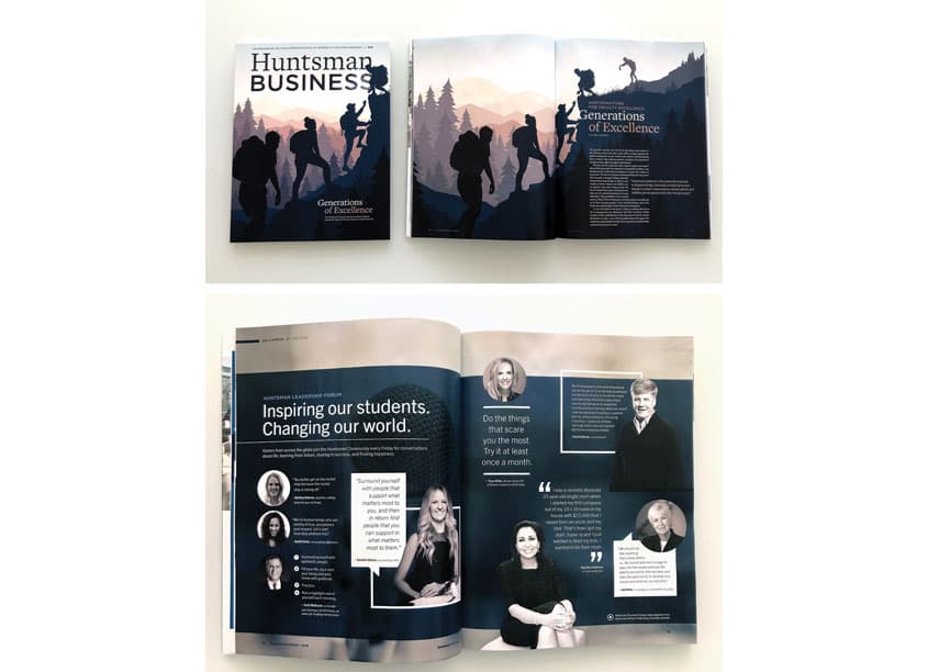Huntsman Business Magazine 2019 — Publications & Newsletters design — by Utah State University, Huntsman School of Business — 2019 GDUSA award winner