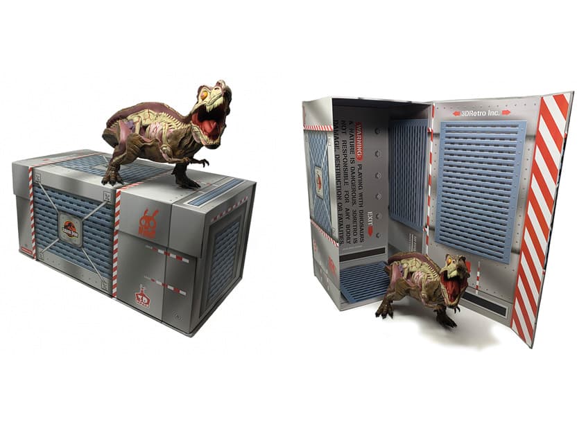 Nychos x 3DRetro - Jurassic Park T-Rex Figure Packaging