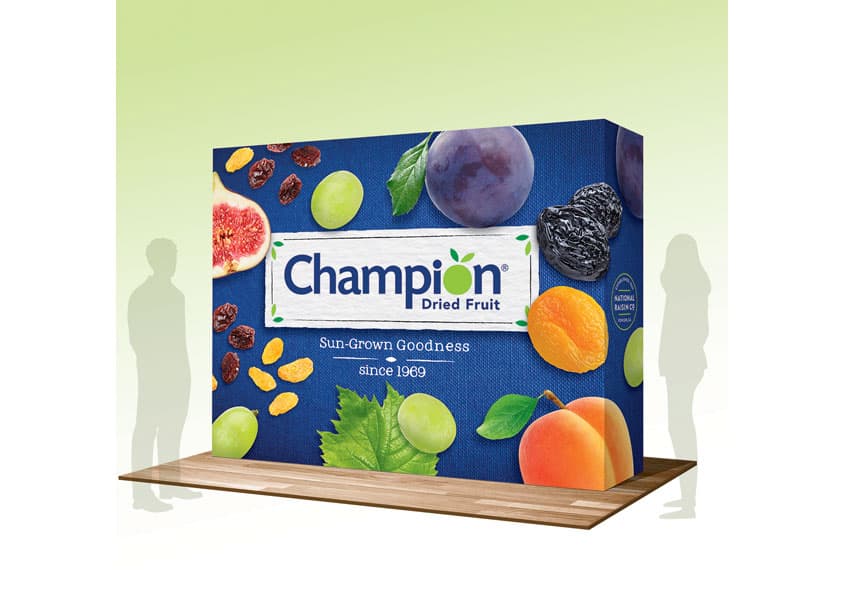 Champion Dried Fruit Tradeshow Booth