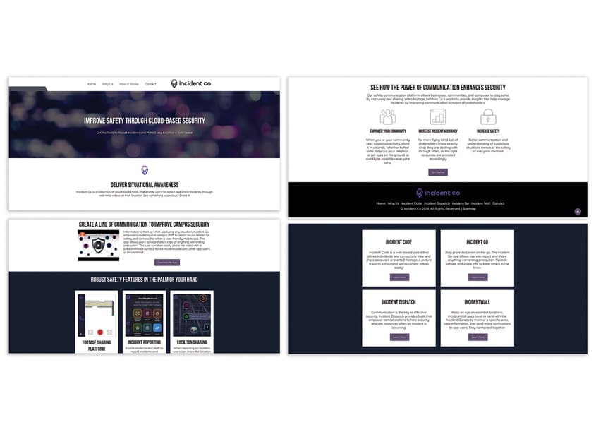 Incident Co. Website (incidentco.com) Miles Technology Website (milestechnologies.com) — Website & UX/UI Design — by Miles Technologies — 2019 GDUSA award winner