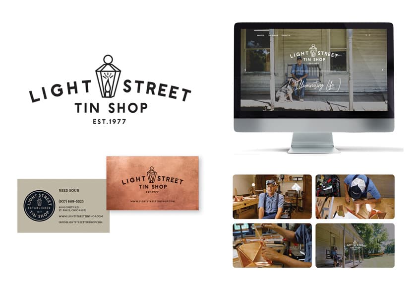 Light Street Tin Shop Brand Identity — Branding + Identity Programs design — by Bolder & Co. Creative Studios — 2019 GDUSA award winner