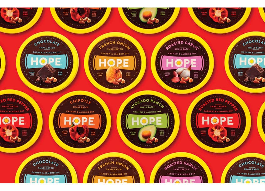 Hope Nut Dip Packaging — Package Design — by Ellen Bruss Design — 2019 GDUSA award winner