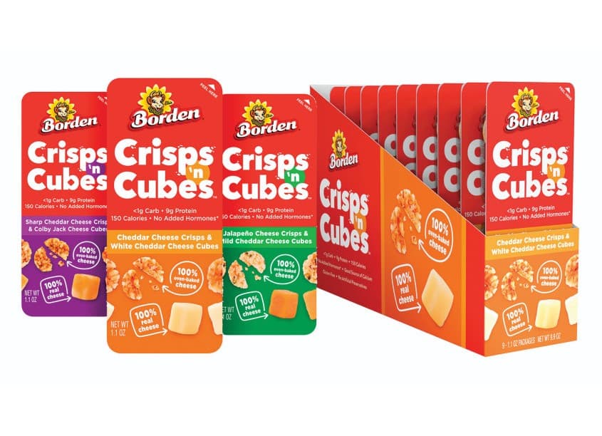 Borden Cheese Crisps 'n Cubes Packaging Creation
