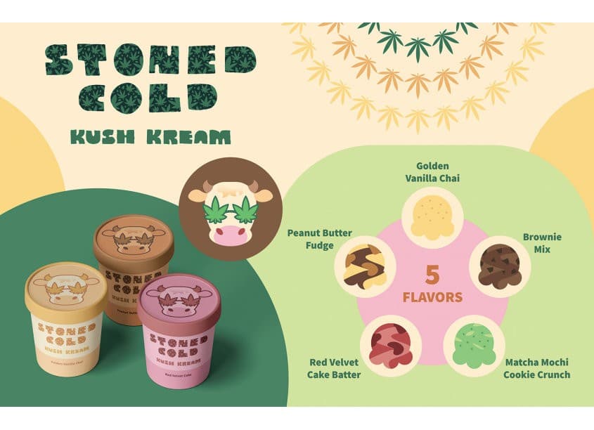 Stone Cold Kush Kreme - THC Infused Ice Cream Branding
