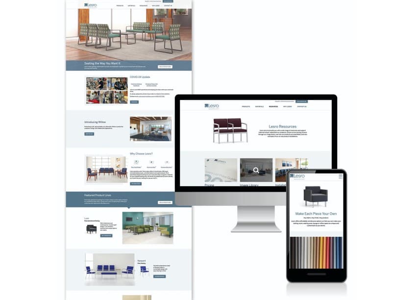 Lesro Website — Website & UX/UI Design — by WORX Branding | Digital | Marketing — 2020 GDUSA award winner