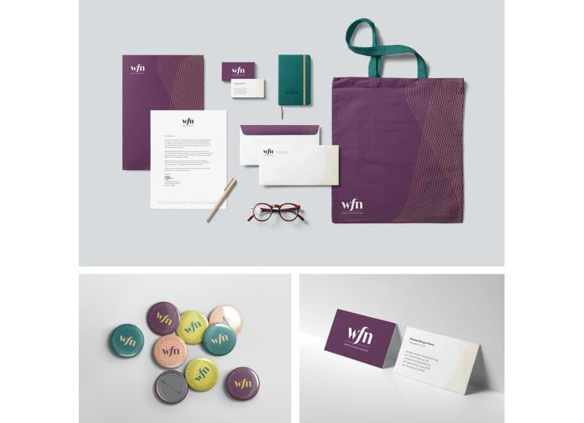 WFN Brand Identity — Branding + Identity Programs design — by Kate Huff Design/Tugboat Consulting — 2020 GDUSA award winner