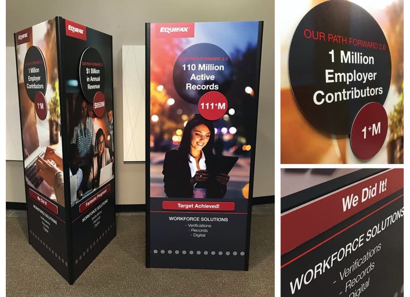 Our Path Forward Standing Triangular Signage
