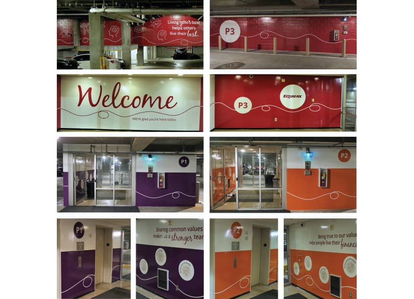 Equifax Parking Garage Graphics