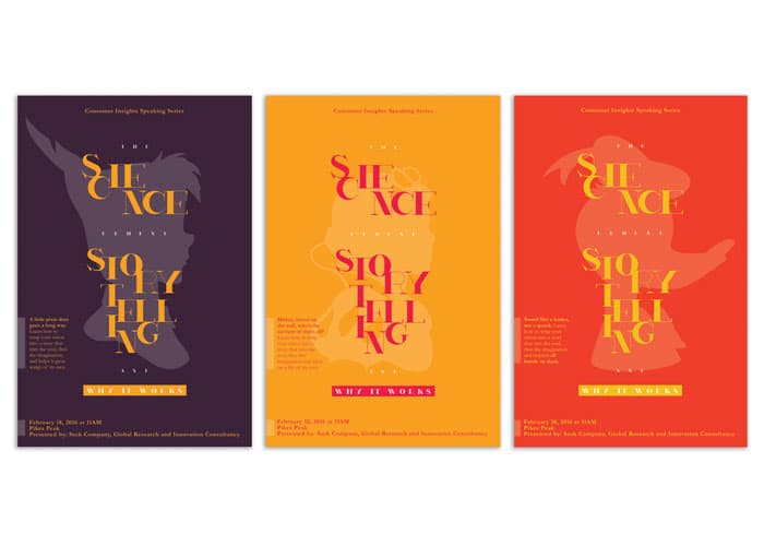 The Art of Storytelling Speaking Series Posters