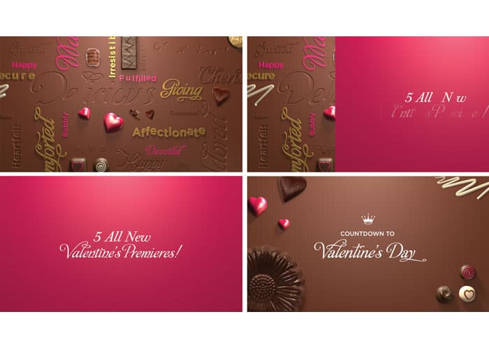 Hallmark Channel’s Countdown to Valentine’s Day On-Air Stunt Graphics