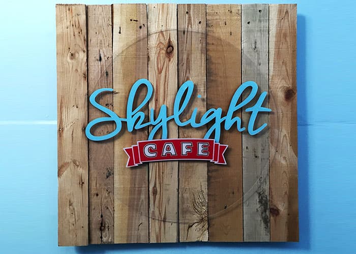 Skylight Cafe Logo and Signage