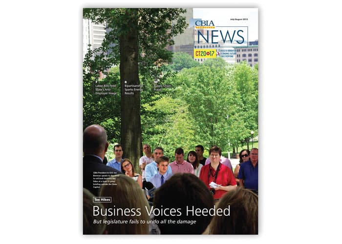 CBIA News Cover Design - July/August 2015