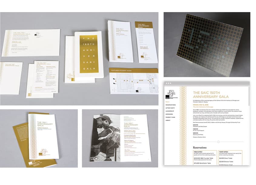 SAIC 150th Anniversary Gala Invitation, Program and Materials