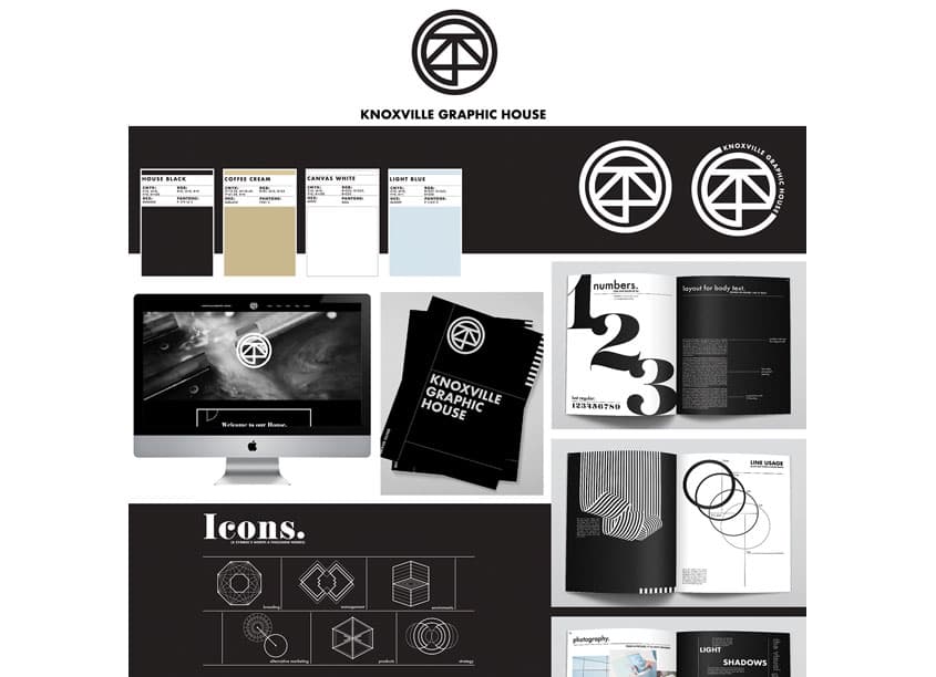 Knoxville Graphic House Branding — Branding + Identity Programs design — by Knoxville Graphic House — 2018 GDUSA award winner