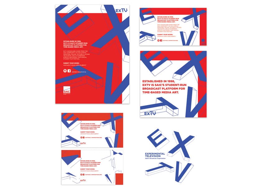 EXTV Identity 2018 — Advertising + Ad Campaigns design — by School of the Art Institute Chicago (SAIC), IRFM Creative — 2018 GDUSA award winner