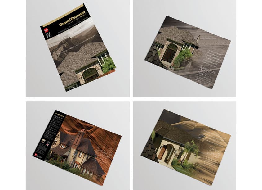 Grand Canyon Ultra-Premium Designer Shingle Brochure — Brochures & Collateral design — by GAF Creative Services — 2018 GDUSA award winner