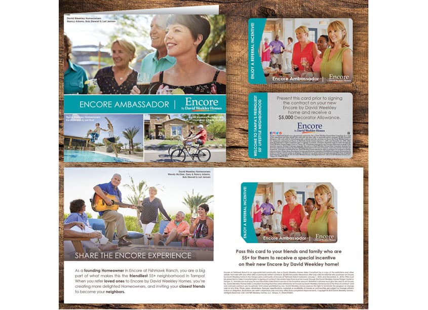 Encore Ambassador Card and Card Holder — Package Design — by David Weekley Homes — 2018 GDUSA award winner