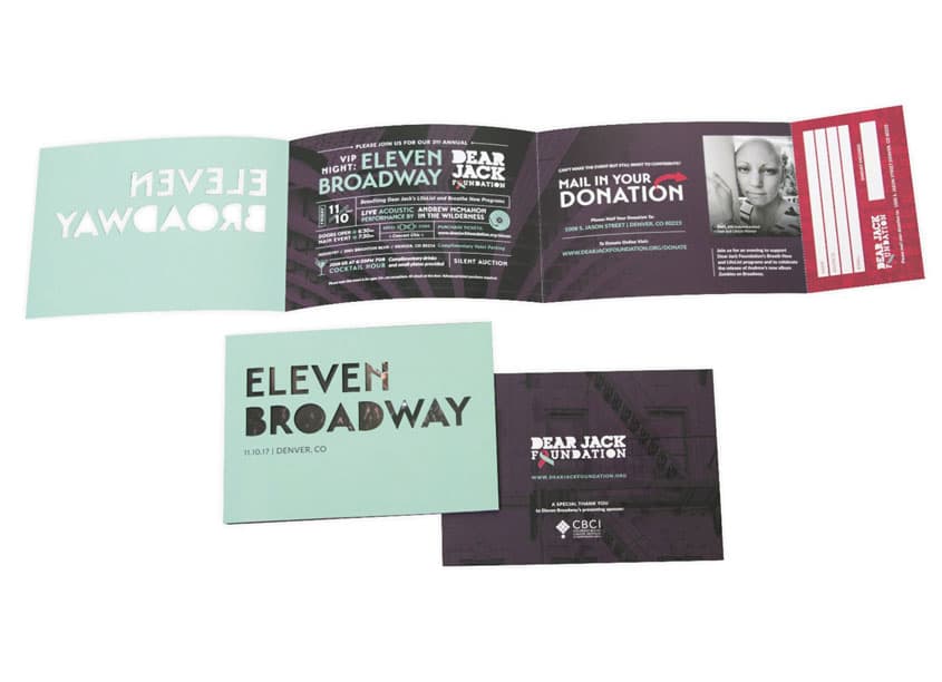 Dear Jack Foundation Eleven Broadway Invitation
