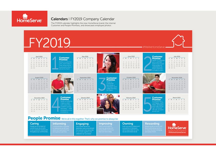 HomeServe Corporate Calendar