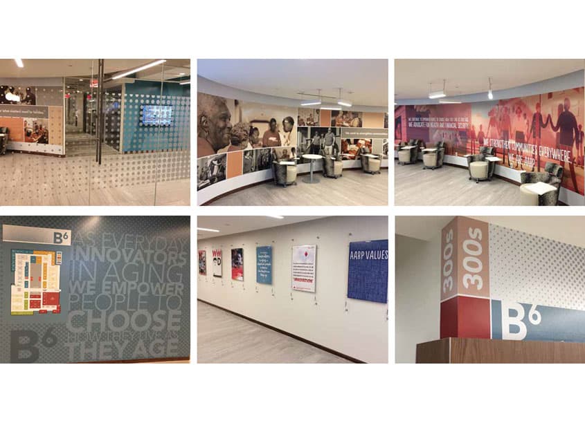 AARP National Office Graphics — P-O-P, Exhibits & Displays design — by AARP Brand Creative Services — 2018 GDUSA award winner