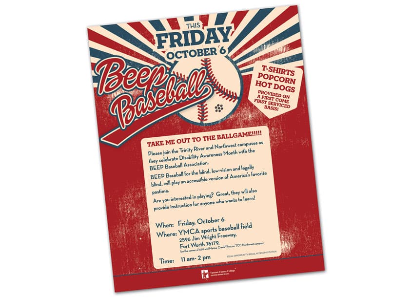 Beep Baseball Flyer