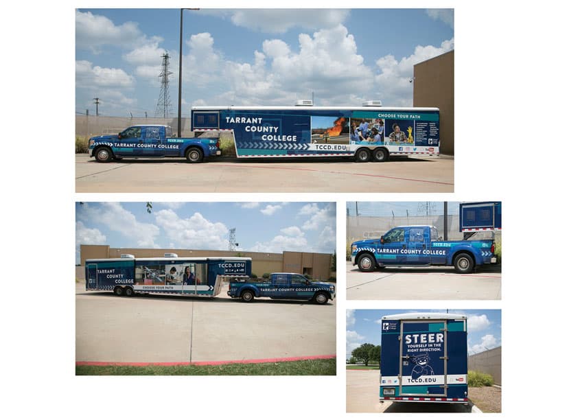 TCC Mobile Go Center — Surface & Vehicle Graphics design — by Tarrant County College District — 2018 GDUSA award winner