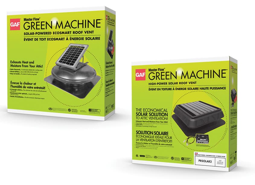 Masterflow Green Machine — Package Design — by GAF Creative Services — 2019 GDUSA award winner