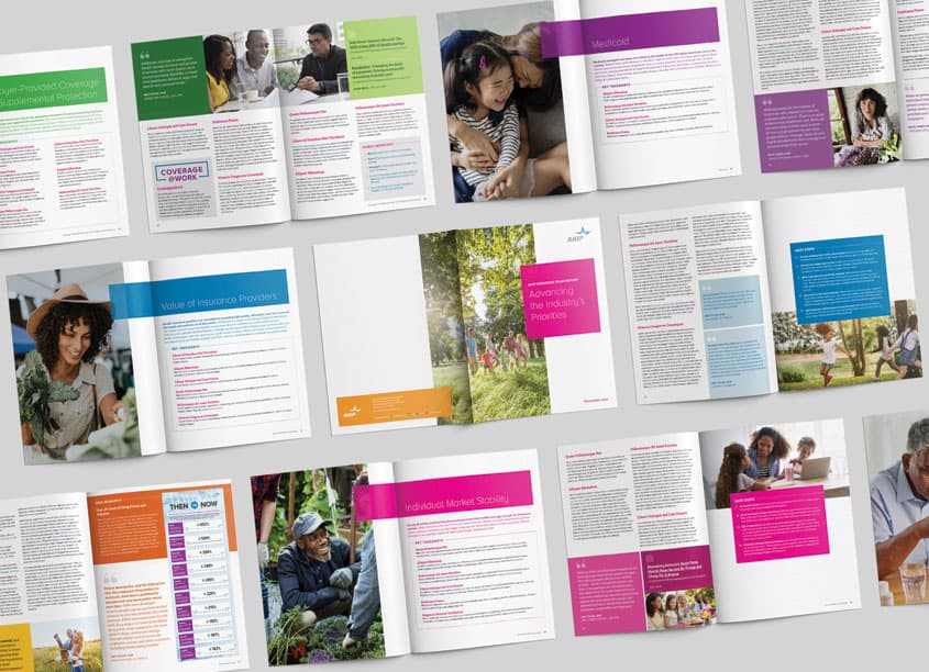 AHIP Strategic Plan Report - Advancing the Industry's Priorities — Annual & Corporate Reports design — by America's Health Insurance Plans (AHIP) — 2019 GDUSA award winner