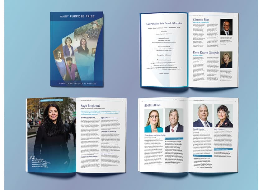 AARP Purpose Prize — Publications & Newsletters design — by AARP Brand Creative Services — 2019 GDUSA award winner