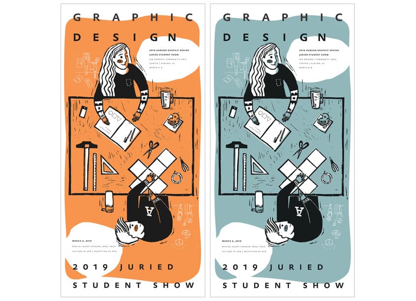 2019 Graphic Design Juried Student Show Poster